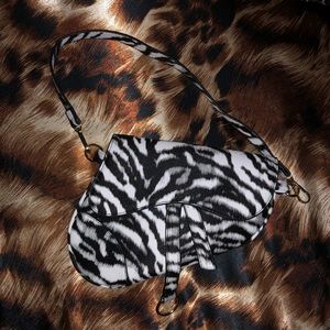 zebra saddle bag